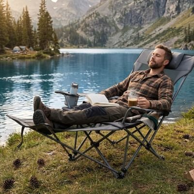 Chaise longue pliante